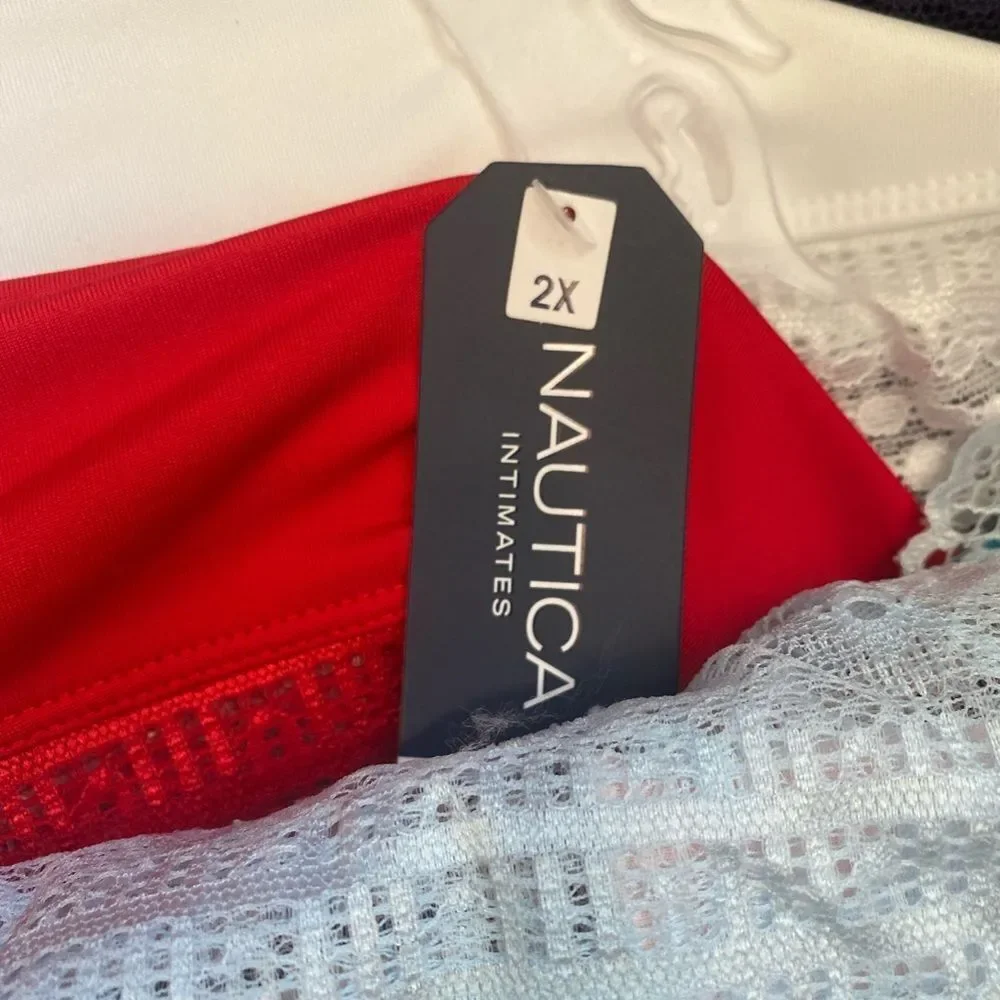 NEW Nautica super soft lace boy leg boy shorts‎ 5 pack underwear panties